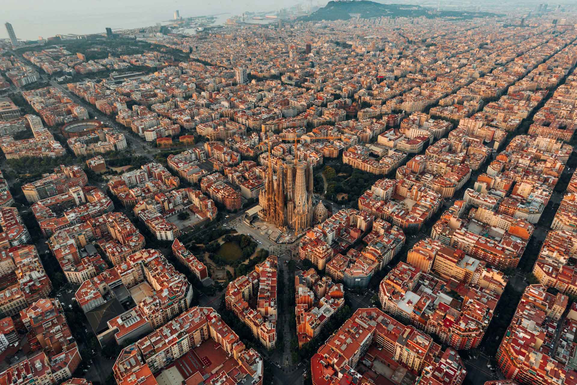 Vista aèria de l'Eixample de Barcelona